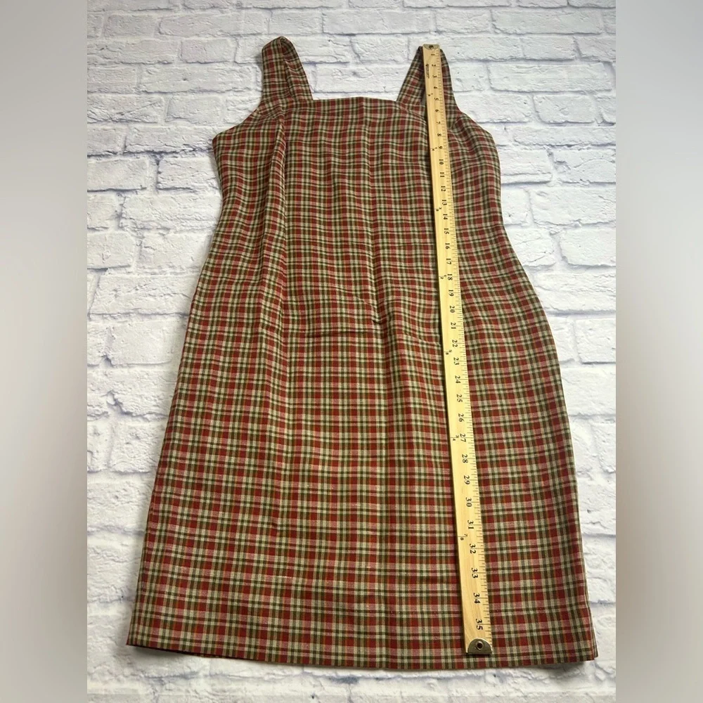 Vintage 90’s Rena Rowan for Saville Plaid Jumper Dress. Preppy. Dark Academia. - Picture 4 of 7